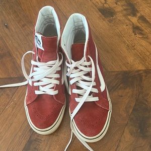 burgundy high top vans